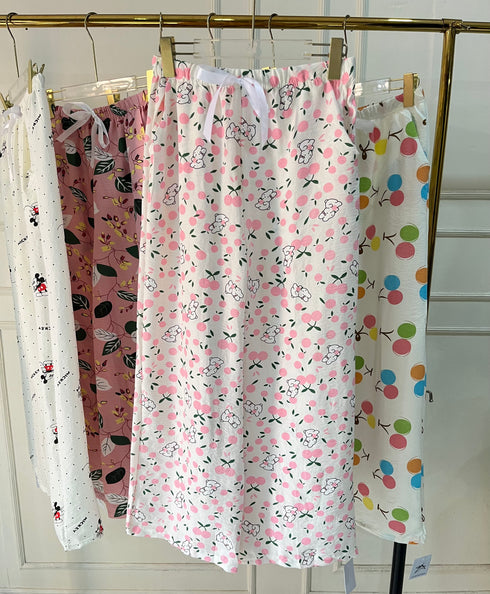 Cute Print Summer Pants with Pockets